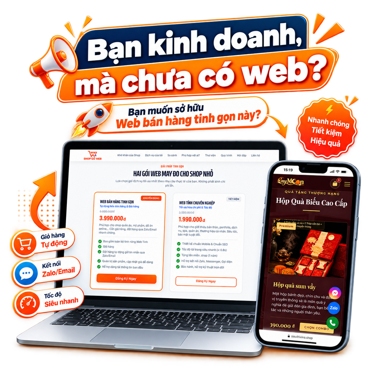 Shop Có Web — Giải pháp đưa cửa hàng lên Internet tinh gọn